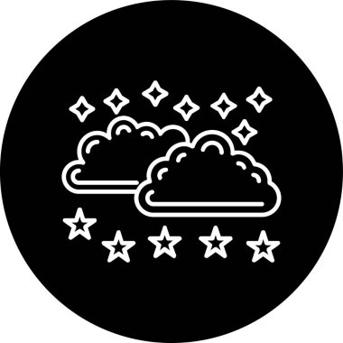 Stars Line inverted circle. Vector Illustration For Web Use