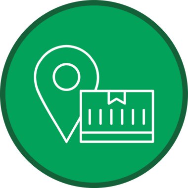 Konum çizgisi çoklu daire. Web Kullanımı için Vektör İllüstrasyonu