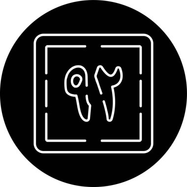 Ithnan wa Tis'un Line inverted circle. Vector Illustration For Web Use