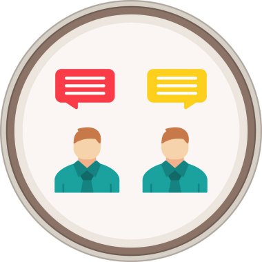 Communication Flat sticker. Vector Illustration For Web Use
