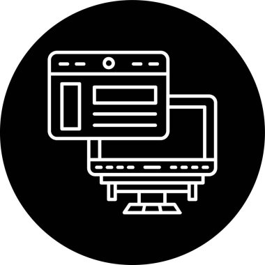 Ui Design Line inverted circle. Vector Illustration For Web Use