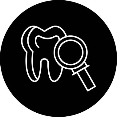 Diagnosis Line inverted circle. Vector Illustration For Web Use