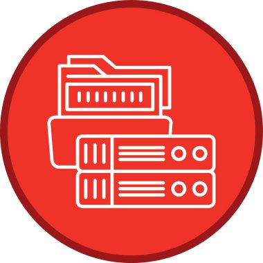 Data Storage Line multi circle. Vector Illustration For Web Use