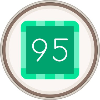 Doksan beş düz çıkartma. Web Kullanımı için Vektör İllüstrasyonu