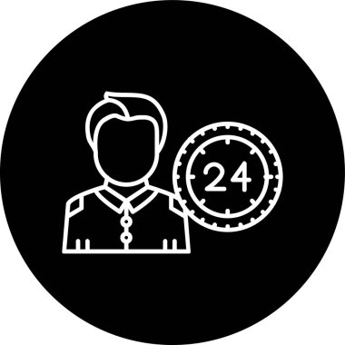 Avatar Hattı ters dönmüş çember. Web Kullanımı için Vektör İllüstrasyonu