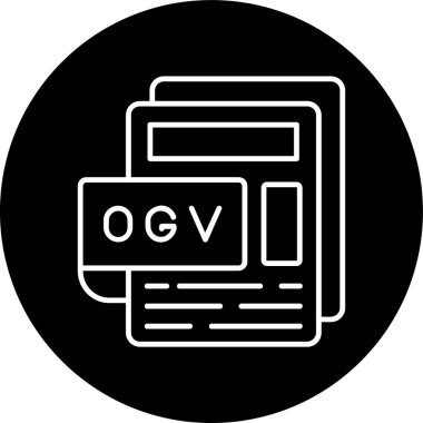 OGV Dosya Hattı ters çevrildi. Web Kullanımı için Vektör İllüstrasyonu
