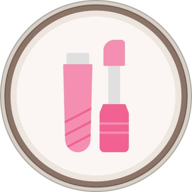 Lip Gloss Flat sticker. Vector Illustration For Web Use