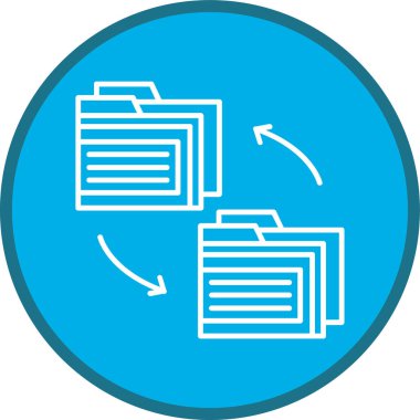 Veri Kopyalama Hattı çoklu daire. Web Kullanımı için Vektör İllüstrasyonu