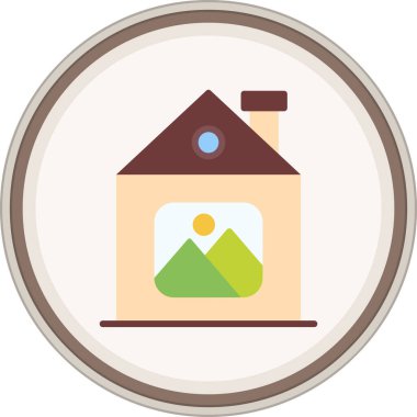 Flat sticker resmi. Web Kullanımı için Vektör İllüstrasyonu