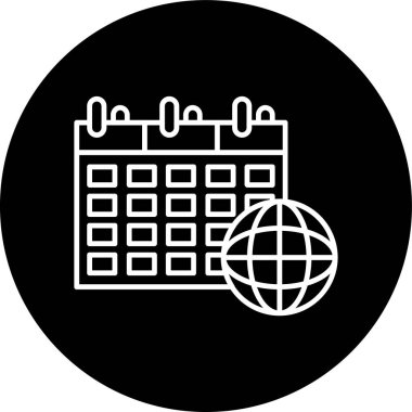 Takvim Çizgisi ters çevrildi. Web Kullanımı için Vektör İllüstrasyonu