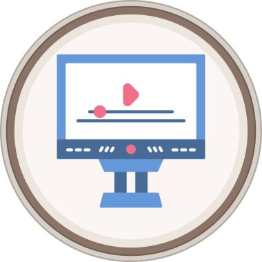 Animasyon yassı çıkartması. Web Kullanımı için Vektör İllüstrasyonu