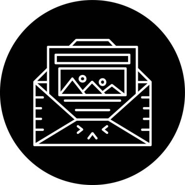 Image Line inverted circle. Vector Illustration For Web Use