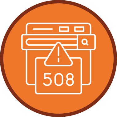 508 Hata Hatası çoklu çember. Web Kullanımı için Vektör İllüstrasyonu