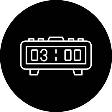 Alarm Saat Hattı ters çevrilmiş. Web Kullanımı için Vektör İllüstrasyonu