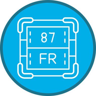 Fransiyum Hattı çoklu daire. Web Kullanımı için Vektör İllüstrasyonu