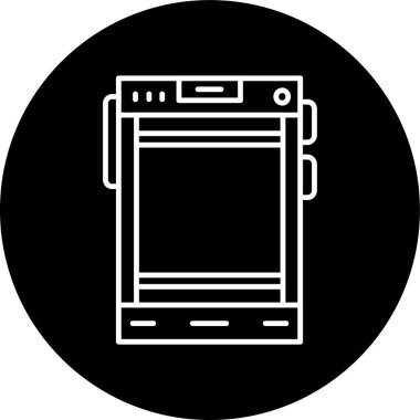 Mobil Hat ters çevrilmiş daire. Web Kullanımı için Vektör İllüstrasyonu