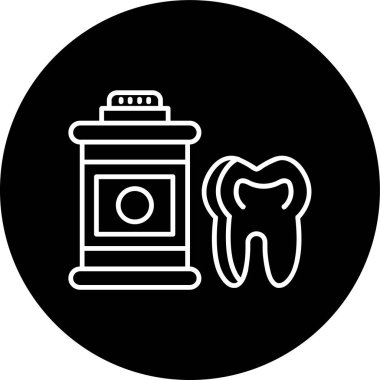 Ağız gargarası çizgisi ters çevrilmiş. Web Kullanımı için Vektör İllüstrasyonu