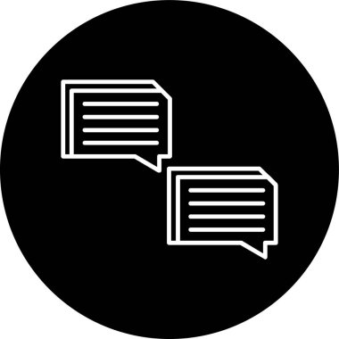 Chat Line inverted circle. Vector Illustration For Web Use