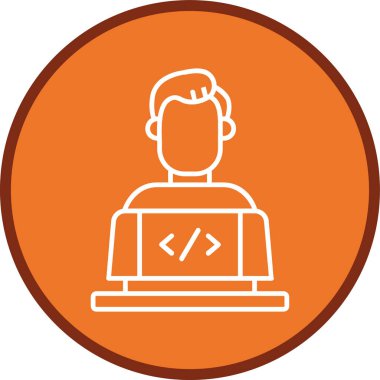 Yazılım Mühendis Hattı çoklu daire. Web Kullanımı için Vektör İllüstrasyonu