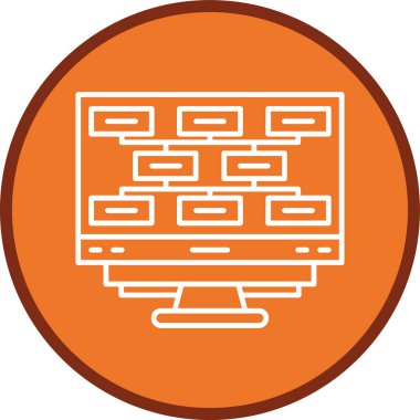 Akış çizelgesi çoklu daire. Web Kullanımı için Vektör İllüstrasyonu