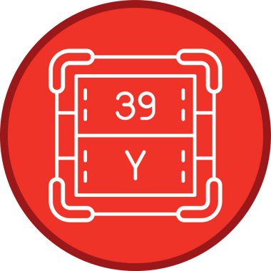 Yttrium Hattı çoklu daire. Web Kullanımı için Vektör İllüstrasyonu