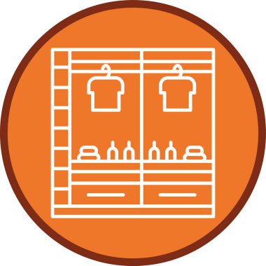 Dolap Hattı çoklu dairesi. Web Kullanımı için Vektör İllüstrasyonu