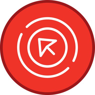 İmleç Hattı çoklu dairesi. Web Kullanımı için Vektör İllüstrasyonu