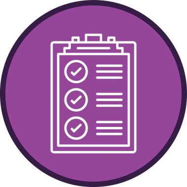 Liste Satırı Çoklu Çemberi Kontrol Et. Web Kullanımı için Vektör İllüstrasyonu