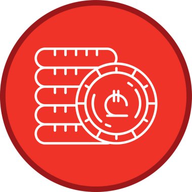 Gürcistan Lari Hattı çok daireli. Web Kullanımı için Vektör İllüstrasyonu