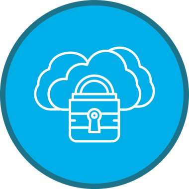 Bulut Hesaplama Hattı çok daireli. Web Kullanımı için Vektör İllüstrasyonu