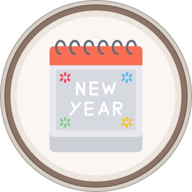 Takvim Düz etiketi. Web Kullanımı için Vektör İllüstrasyonu