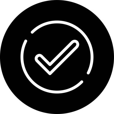 Tik Hattı ters dönmüş çember. Web Kullanımı için Vektör İllüstrasyonu