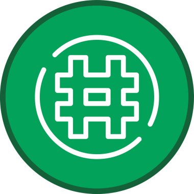 Hastag Line multi circle. Vector Illustration For Web Use