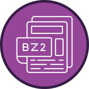 BZ2 Dosya Hattı çoklu daire. Web Kullanımı için Vektör İllüstrasyonu