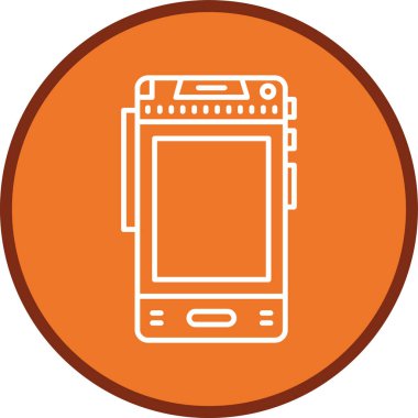 Akıllı telefon hattı çoklu daire. Web Kullanımı için Vektör İllüstrasyonu