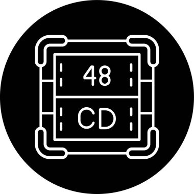 Cadmium Hattı ters çevrilmiş daire. Web Kullanımı için Vektör İllüstrasyonu