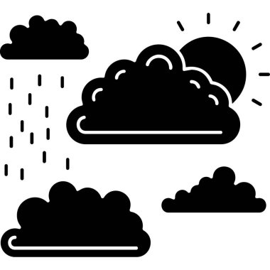 Bulutlu. Web Kullanımı için Vektör İllüstrasyonu