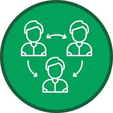 Ağ Hattı çok daireli. Web Kullanımı için Vektör İllüstrasyonu