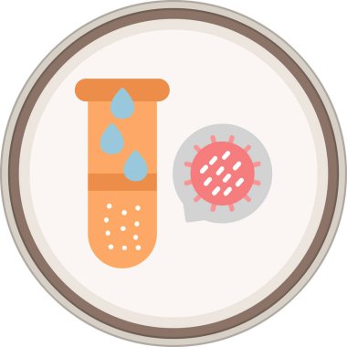 Virus Flat sticker. Vector Illustration For Web Use