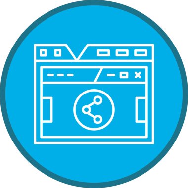 Tarayıcı Hattı çoklu dairesi. Web Kullanımı için Vektör İllüstrasyonu