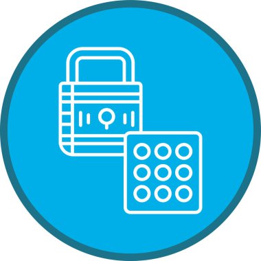 Pincode Hattı çoklu daire. Web Kullanımı için Vektör İllüstrasyonu