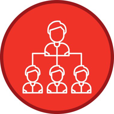 Hiyerarşik Yapı Hattı çok daireli. Web Kullanımı için Vektör İllüstrasyonu