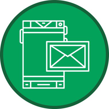 Mobil Hat çok daireli. Web Kullanımı için Vektör İllüstrasyonu