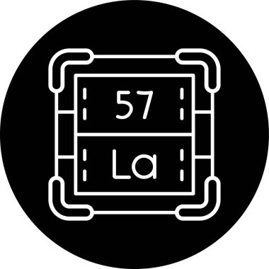 Lantanum Hattı ters çevrilmiş. Web Kullanımı için Vektör İllüstrasyonu