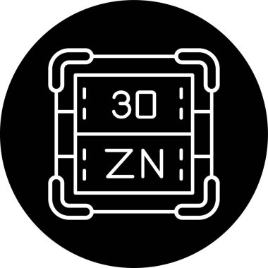 Çinko Hattı ters çevrilmiş daire. Web Kullanımı için Vektör İllüstrasyonu