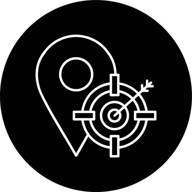 Hedef Hattı ters çevrildi. Web Kullanımı için Vektör İllüstrasyonu