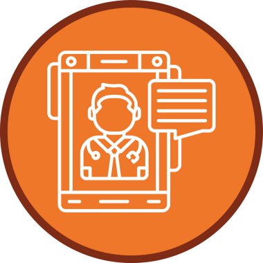 Mesajlaşma Hattı çoklu daire. Web Kullanımı için Vektör İllüstrasyonu