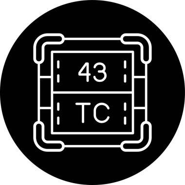 Teknetyum Hattı ters çevrilmiş daire. Web Kullanımı için Vektör İllüstrasyonu