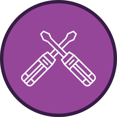 Tornavida çizgisi çok daireli. Web Kullanımı için Vektör İllüstrasyonu