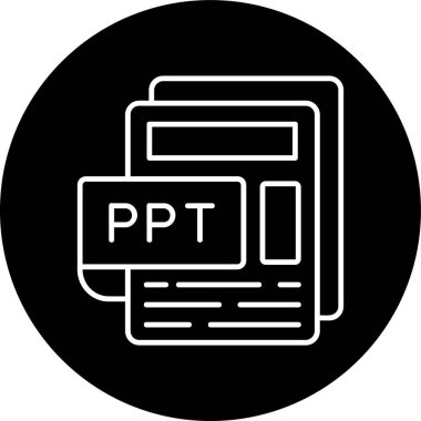 PPT Dosya Satırı ters çevrilmiş çember. Web Kullanımı için Vektör İllüstrasyonu